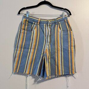 HOLIDAY SALE 50% OFF! // Giorgio Fiorlini Striped Denim Shorts